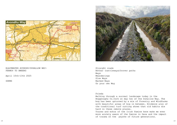 Dublin to Dursey E8. Giorraíonn beirt bóthar/Two shorten the road. Frieda Meaney and Barbara Jeffery